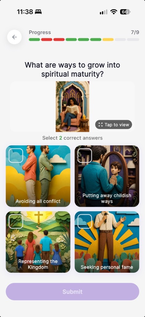 Quiz Battle question with image answers